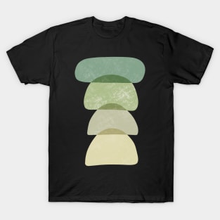 Shades of Green Abstract Minimalism T-Shirt